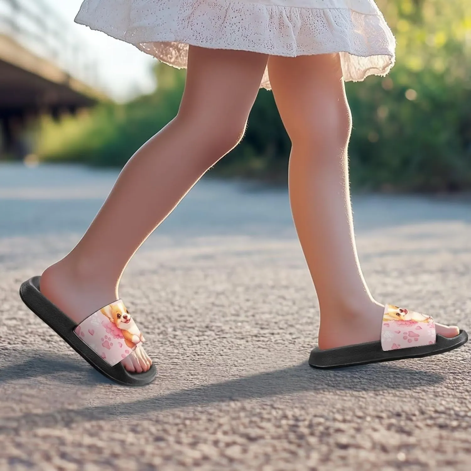 Girls Boys Slide Sandals Kids Summer Comfortable Slippers Slip On for Outdoor Beach Pool Shower Fit Little Big Kids