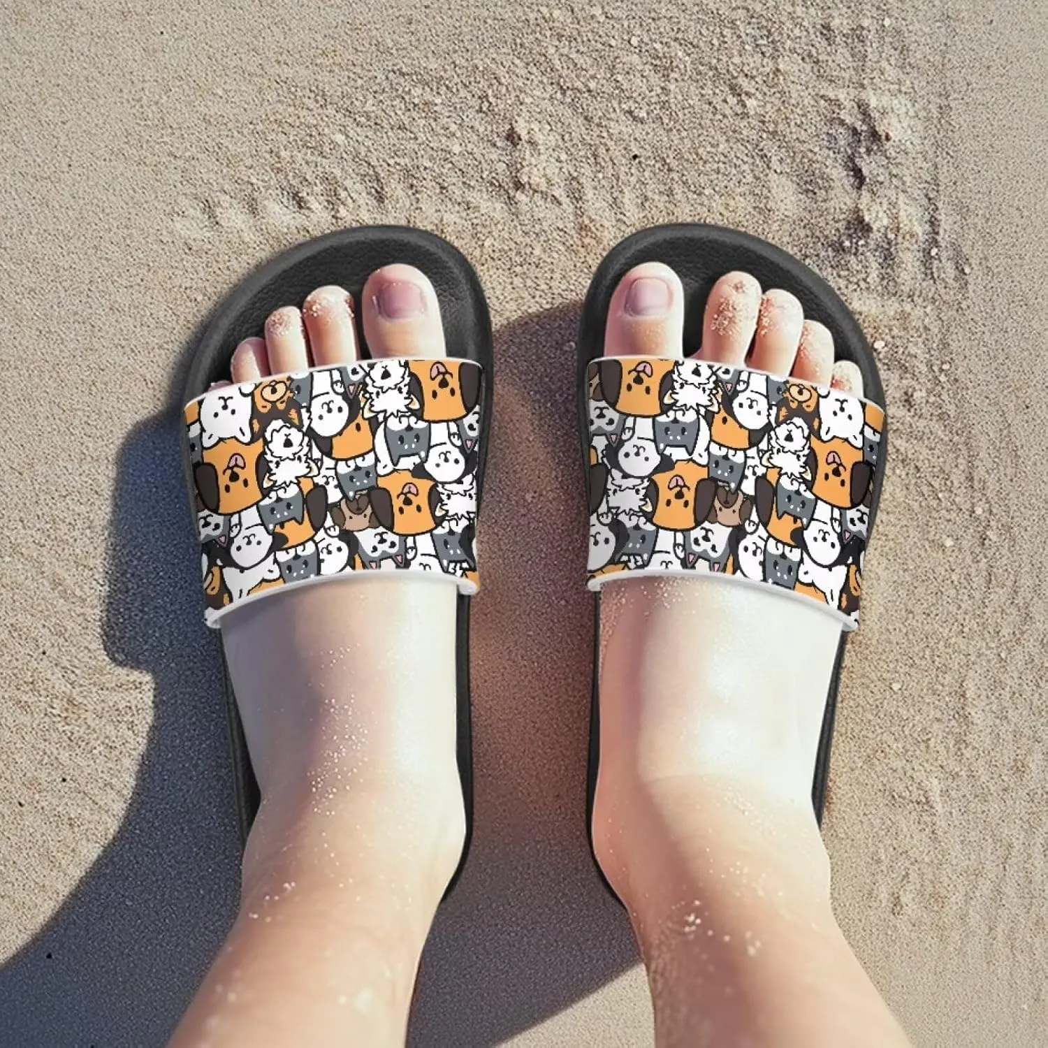 Girls Boys Slide Sandals Kids Summer Comfortable Slippers Slip On for Outdoor Beach Pool Shower Fit Little Big Kids