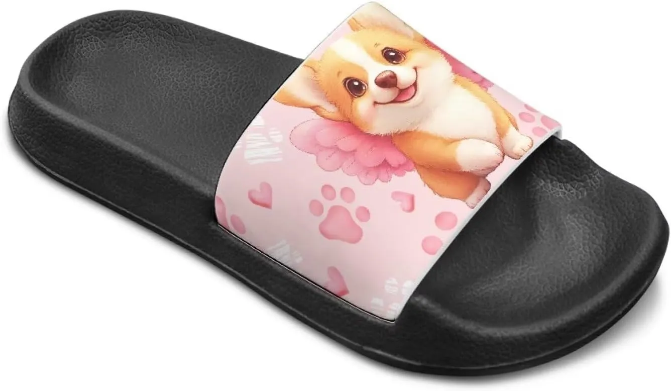Girls Boys Slide Sandals Kids Summer Comfortable Slippers Slip On for Outdoor Beach Pool Shower Fit Little Big Kids