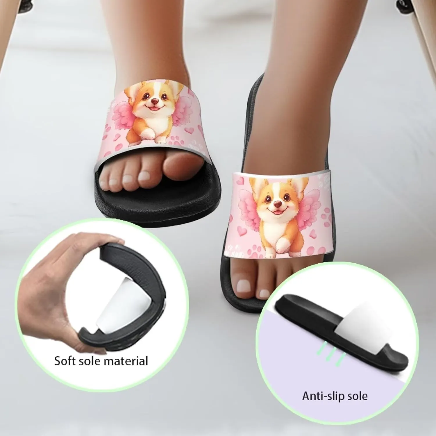 Girls Boys Slide Sandals Kids Summer Comfortable Slippers Slip On for Outdoor Beach Pool Shower Fit Little Big Kids