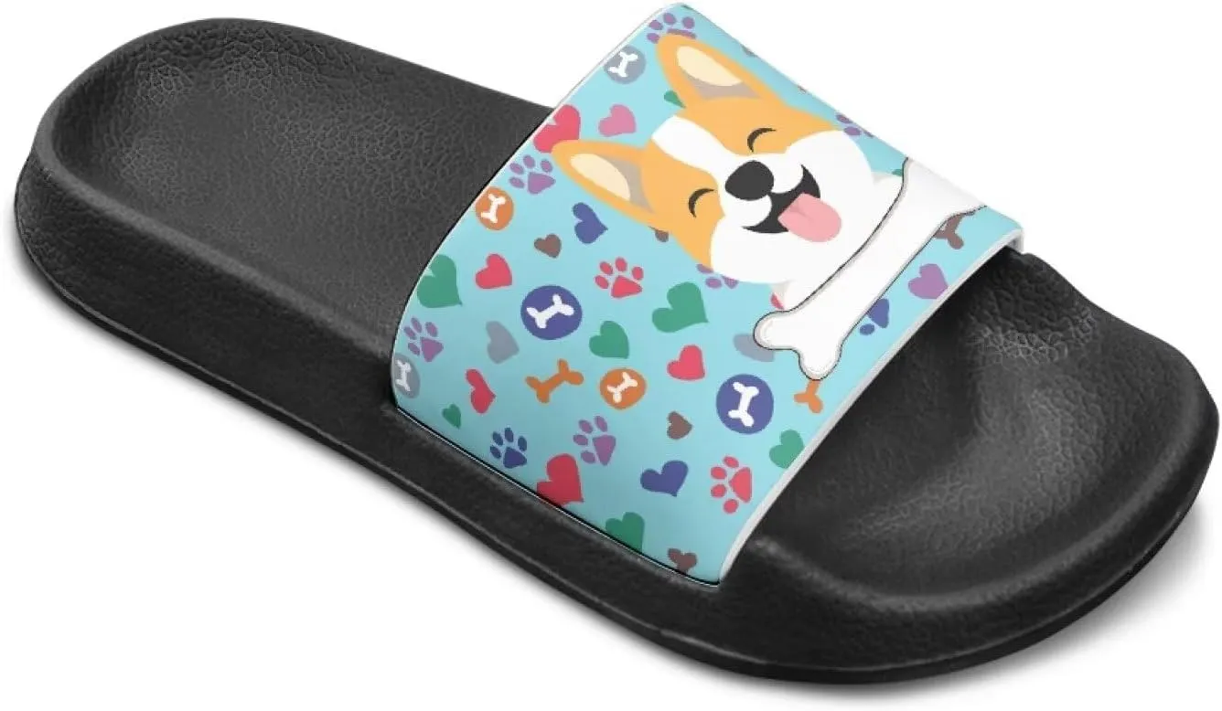 Girls Boys Slide Sandals Kids Summer Comfortable Slippers Slip On for Outdoor Beach Pool Shower Fit Little Big Kids