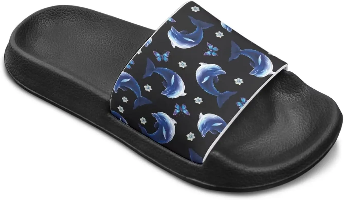 Girls Slides Comfortable Slippers Slides Animal Print Non-slip Shower Shoes Thick Sole House Slide Sandals