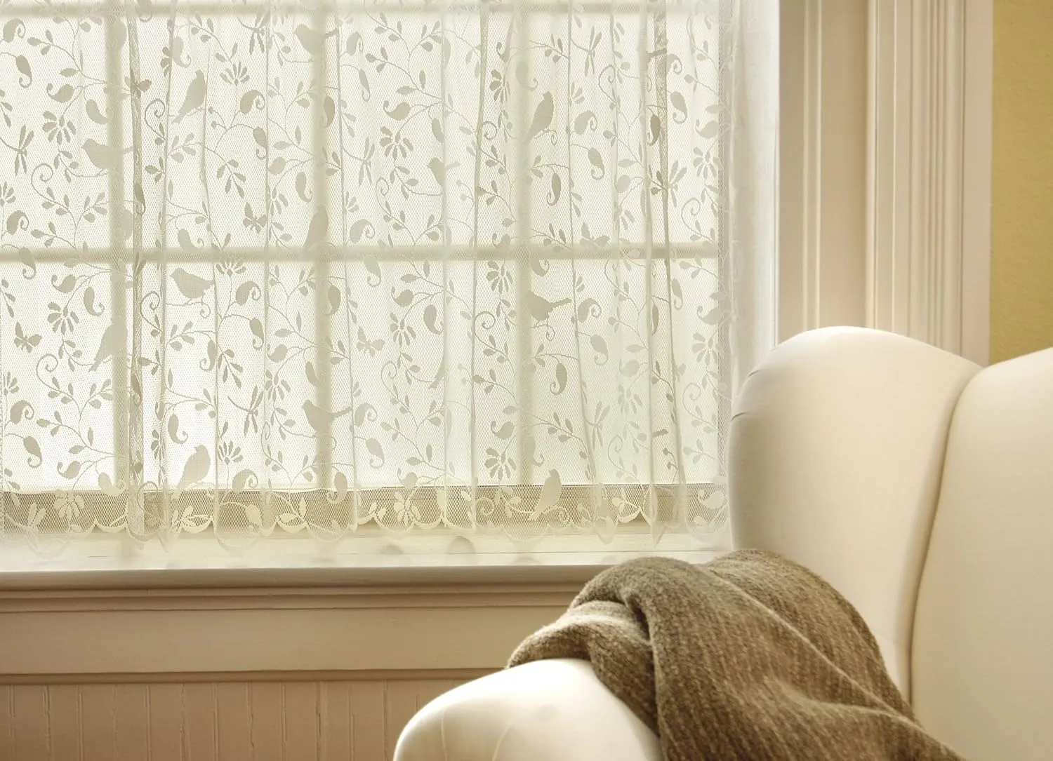 Heritage Lace Bristol Garden Valance, 60 x 18 in, Cafè