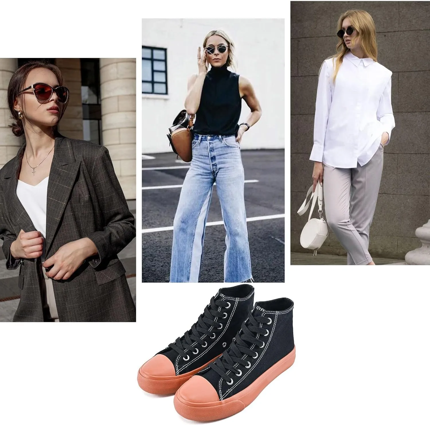 High Top Canvas Sneakers for Women Men Classic Lace Up Canvas Shoes Unisex Casual Tennis Comfortable Fashion Walking Shoes