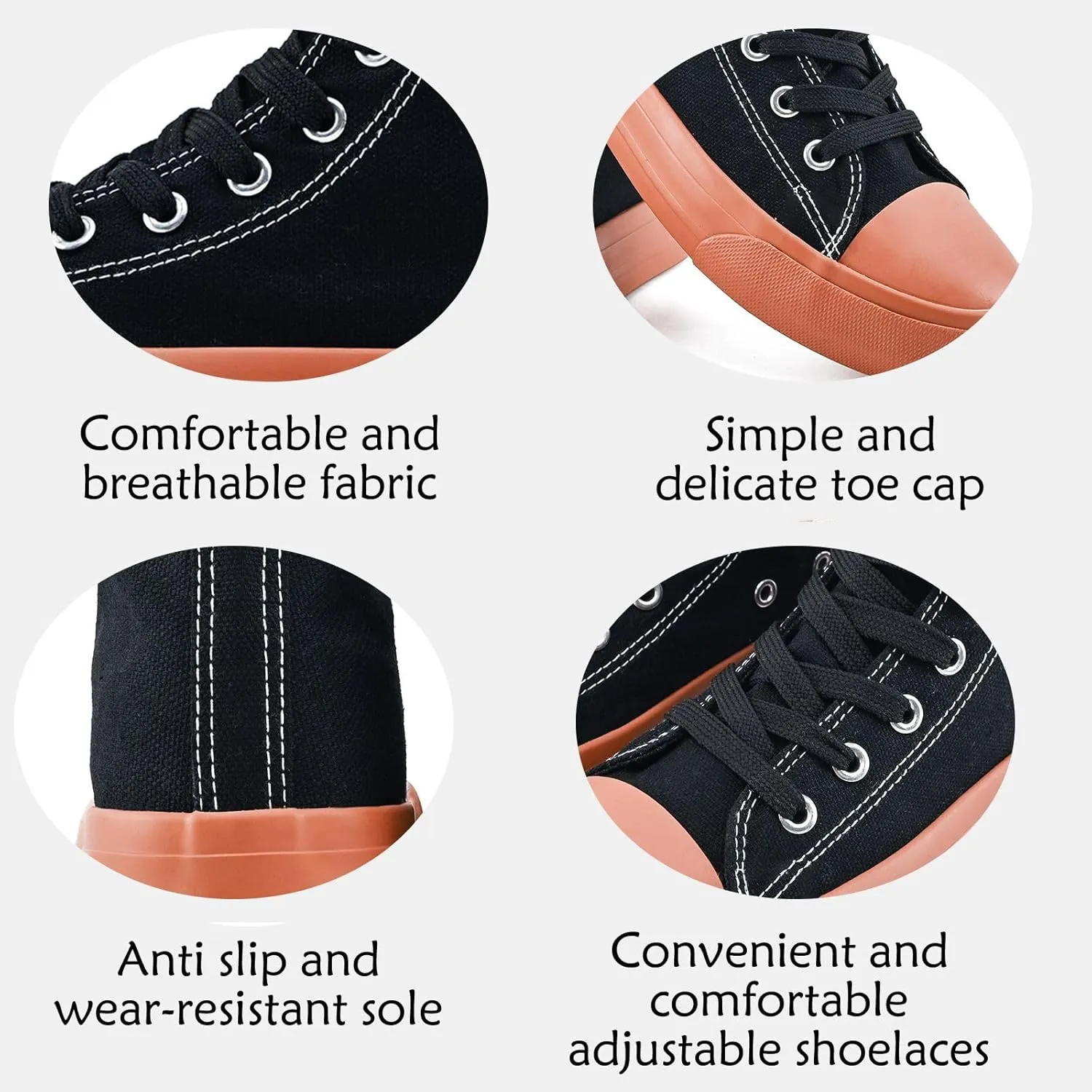 High Top Canvas Sneakers for Women Men Classic Lace Up Canvas Shoes Unisex Casual Tennis Comfortable Fashion Walking Shoes