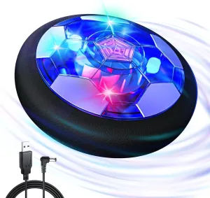 Hover Soccer Ball Boy Toys, Soccer Gifts for 3 4 5 6 7 8  Year Old Boys Girls, Rechargeable Air Floating Soccer with LED Light and Upgraded Foam Bumper, Indoor Birthday Gifts for Kids Age 3-12