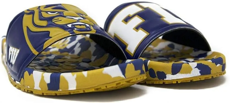 Hype Unisex Florida International University Slide Sandals - Gold & Blue