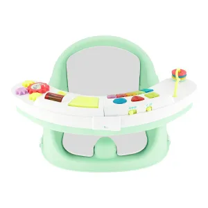Infantino Music & Lights 3-in-1 Discovery Seat and Booster - Convertible, Infant Activity and Feeding Seat with Electronic Piano for Sensory Exploration, for Babies and Toddlers, Mint