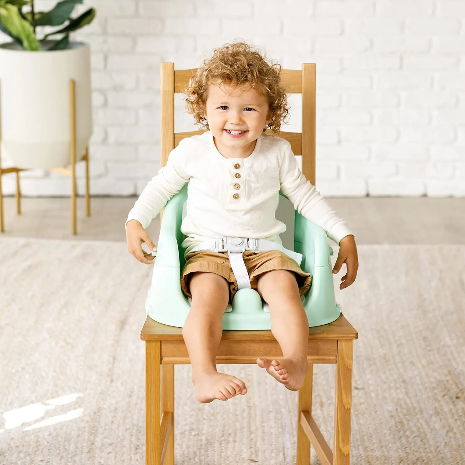 Infantino Music & Lights 3-in-1 Discovery Seat and Booster - Convertible, Infant Activity and Feeding Seat with Electronic Piano for Sensory Exploration, for Babies and Toddlers, Mint
