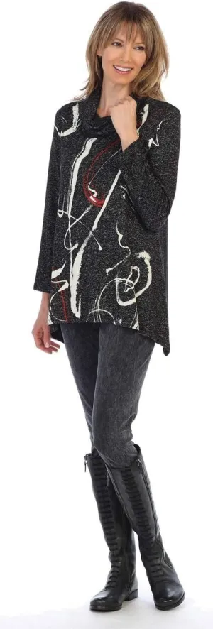 Jess & Jane Women's Matilda Brushed Knit Cowl Neck Tunic