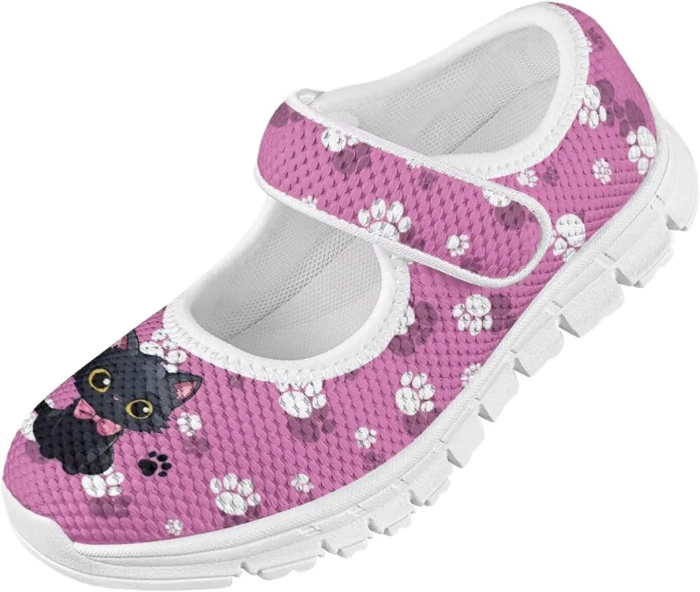 JoyLamoria Little Girls Mary Jane Shoes Cute Cat Dress Shoes for Toddler Girls Ballet Flats Party School Uniform Shoes