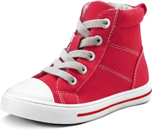 K KomForme Kids Sneakers for Boys and Girls Toddler Canvas High Top Walking Causal Shoes with Zipper