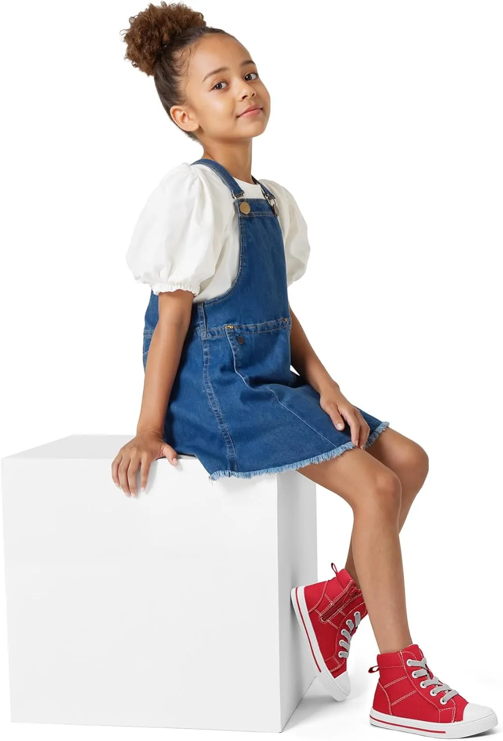 K KomForme Kids Sneakers for Boys and Girls Toddler Canvas High Top Walking Causal Shoes with Zipper