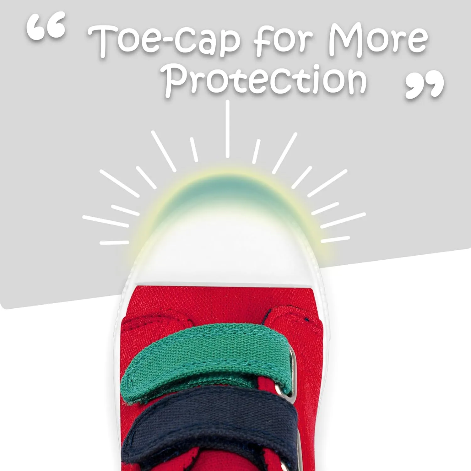 K KomForme Toddler Boys & Girls Shoes Kids Canvas Sneakers with Cartoon Dual Hook and Loops