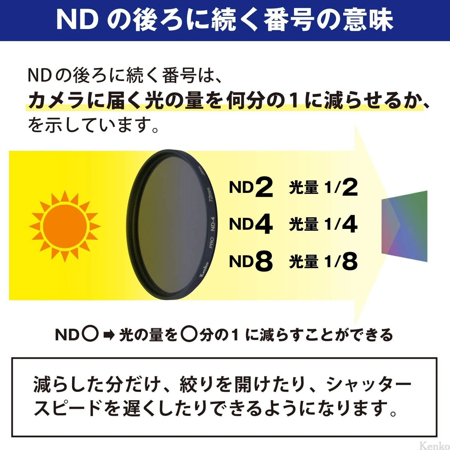 Kenko 355619 PRO ND4 55mm ND Filter for Light Control