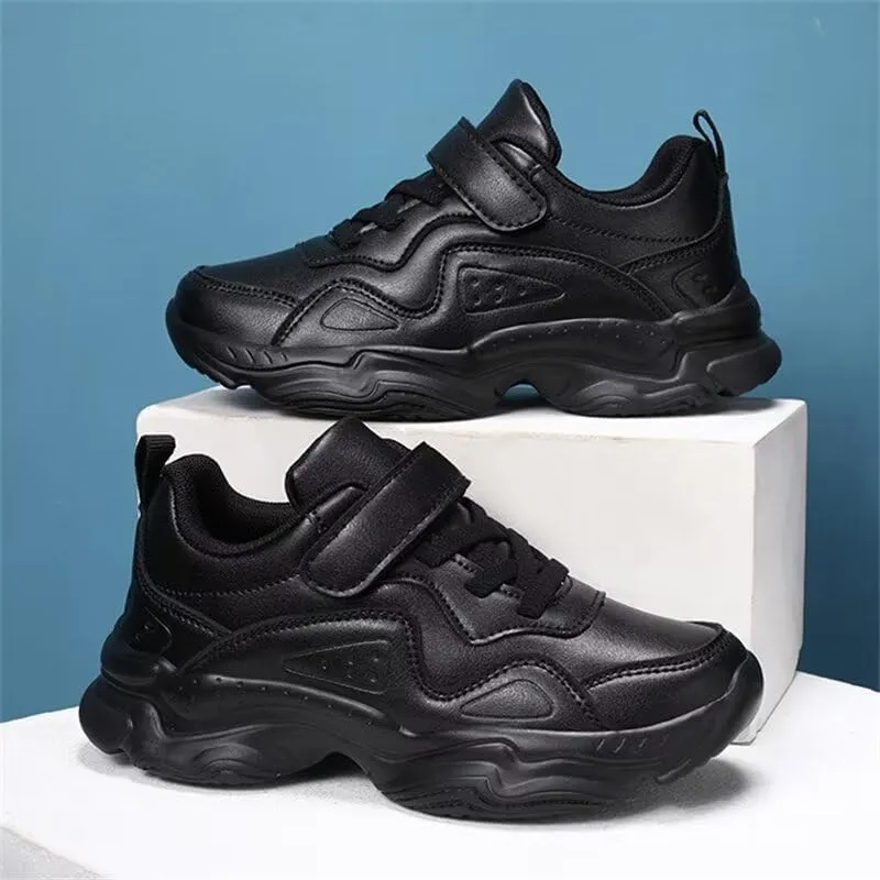 Kids Boy Girl PU Leather Casual Sneakers for Sport Walking Running School