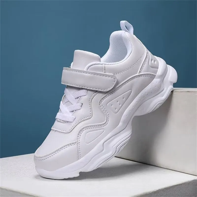 Kids Boy Girl PU Leather Casual Sneakers for Sport Walking Running School