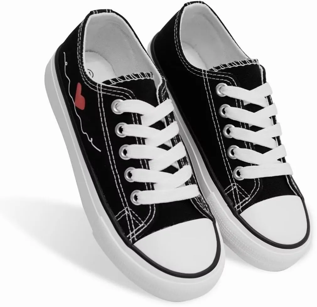 Kids Canvas Shoes Low Top and High Top Canvas Sneakers Lace-up Fashion Casual Shoes for Boys and Girls