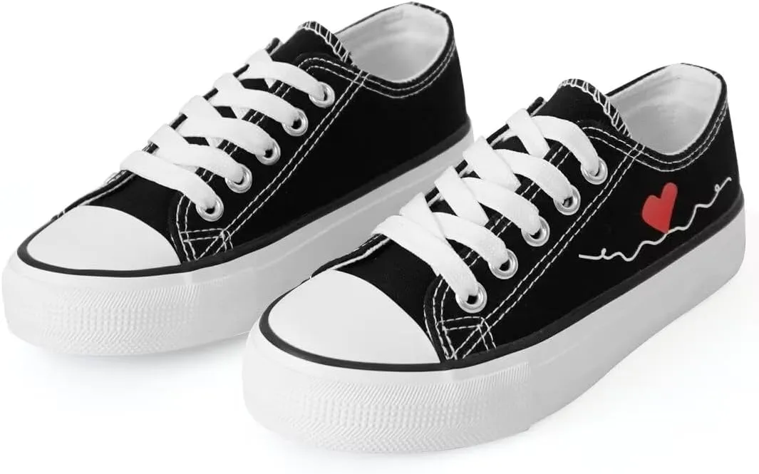 Kids Canvas Shoes Low Top and High Top Canvas Sneakers Lace-up Fashion Casual Shoes for Boys and Girls