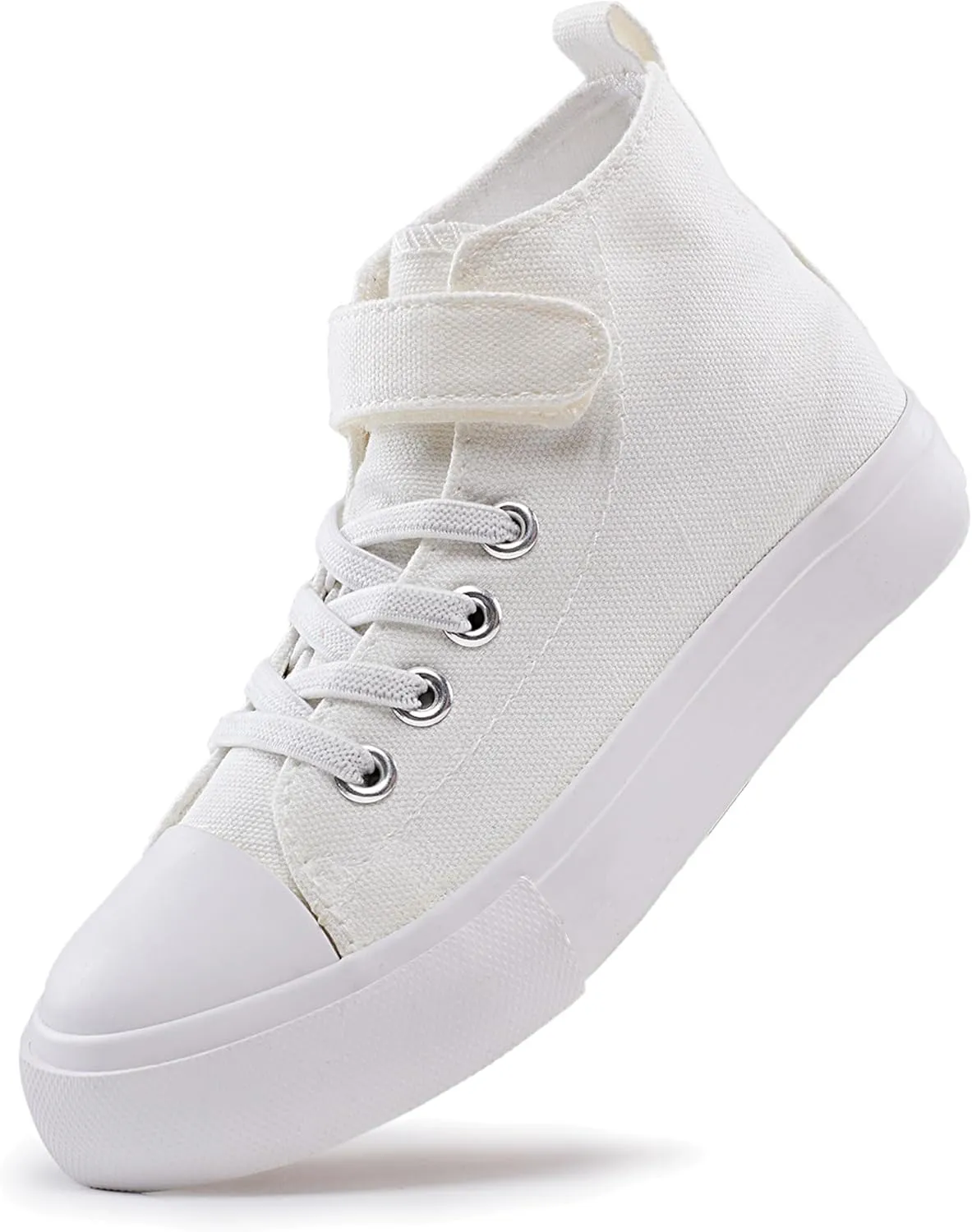 Kids Canvas Sneakers for Boys Girls Lace-up Canvas Shoes Low Top Toddler Walking Shoes Casual Lightweight Adjustable Strap Big Kid Running Sneakers