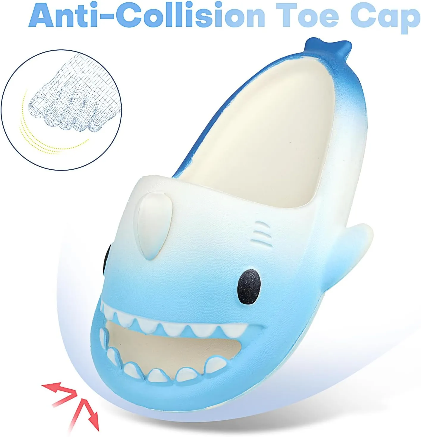 Kids Shark Cloud Slides | Boys Girls Slip On Sandals | Toddler Beach Slippers | Youth Fish Flip Flops Pool Shower Shoes