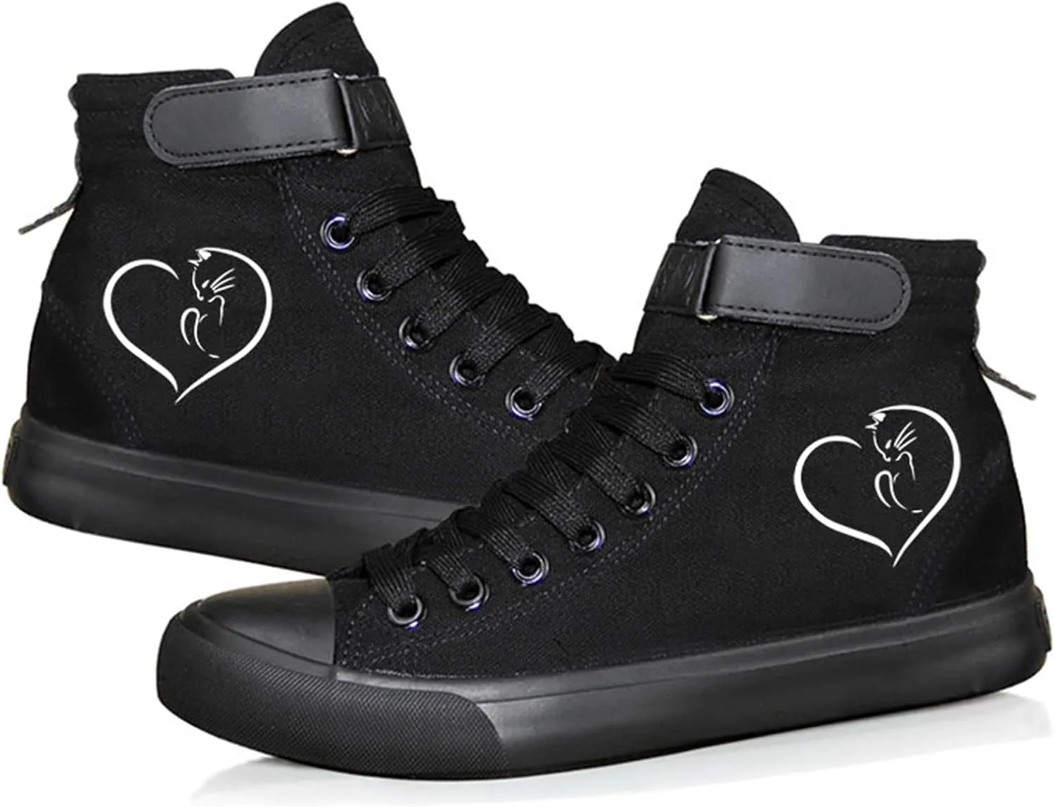 KPOP Cat Shoe Women,Gifts for Teen Girls,Animal Cat Printed Shoes Sneakers Canvas Cute Cat Pattern Unisex High Top Sneakers