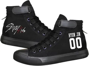 KPOP Stray Kids Merch Shoes Sneakers Bang Chan Lee Know ChangBin Han I.N Felix HyunJin Seungmin Hiphop High-Top Canvas Shoes