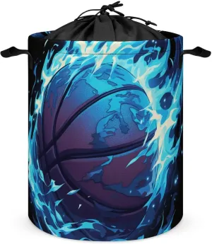 Laundry Hampers, Large Drawstring Laundry Bag, Removable Laundry Bags, Collapsible Storage Bin with Handles for Home Organization, Kids Room, Nursery Darkness