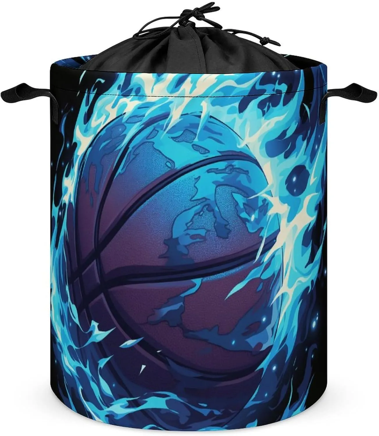 Laundry Hampers, Large Drawstring Laundry Bag, Removable Laundry Bags, Collapsible Storage Bin with Handles for Home Organization, Kids Room, Nursery Darkness