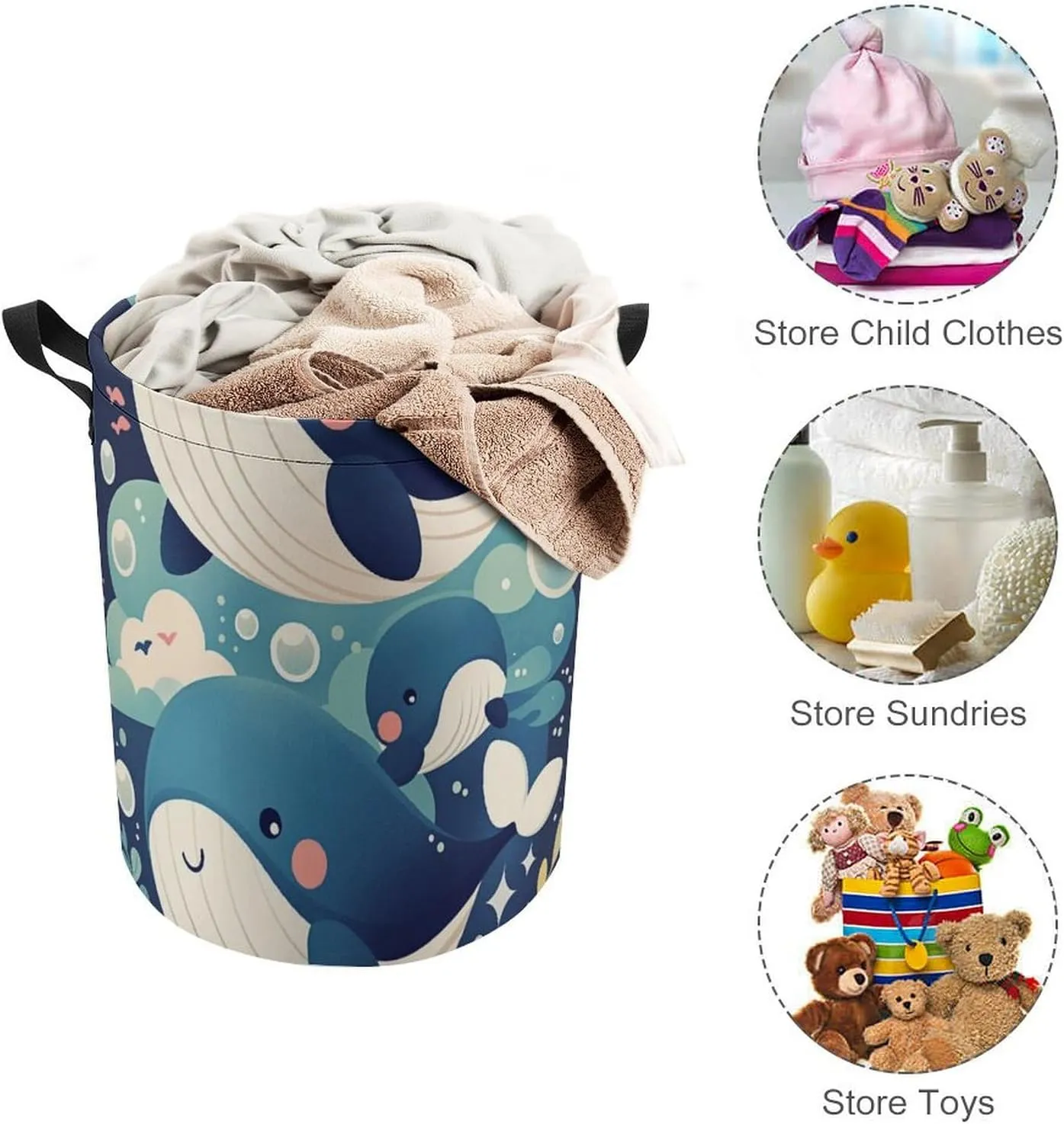 Laundry Hampers, Large Drawstring Laundry Bag, Removable Laundry Bags, Collapsible Storage Bin with Handles for Home Organization, Kids Room, Nursery Event