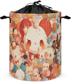 Laundry Hampers, Large Drawstring Laundry Bag, Removable Laundry Bags, Collapsible Storage Bin with Handles for Home Organization, Kids Room, Nursery Textile