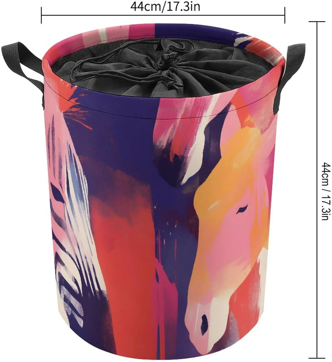 Laundry Hampers, Large Drawstring Laundry Bag, Removable Laundry Bags, Collapsible Storage Bin with Handles for Home Organization, Kids Room, Nursery Vertebrate