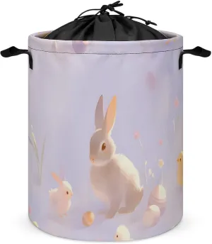 Laundry Hampers, Large Drawstring Laundry Bag, Removable Laundry Bags, Collapsible Storage Bin with Handles for Home Organization, Kids Room, Nursery Vertebrate