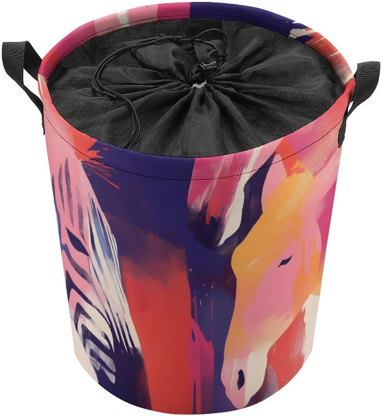 Laundry Hampers, Large Drawstring Laundry Bag, Removable Laundry Bags, Collapsible Storage Bin with Handles for Home Organization, Kids Room, Nursery Vertebrate