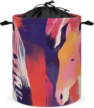 Laundry Hampers, Large Drawstring Laundry Bag, Removable Laundry Bags, Collapsible Storage Bin with Handles for Home Organization, Kids Room, Nursery Vertebrate