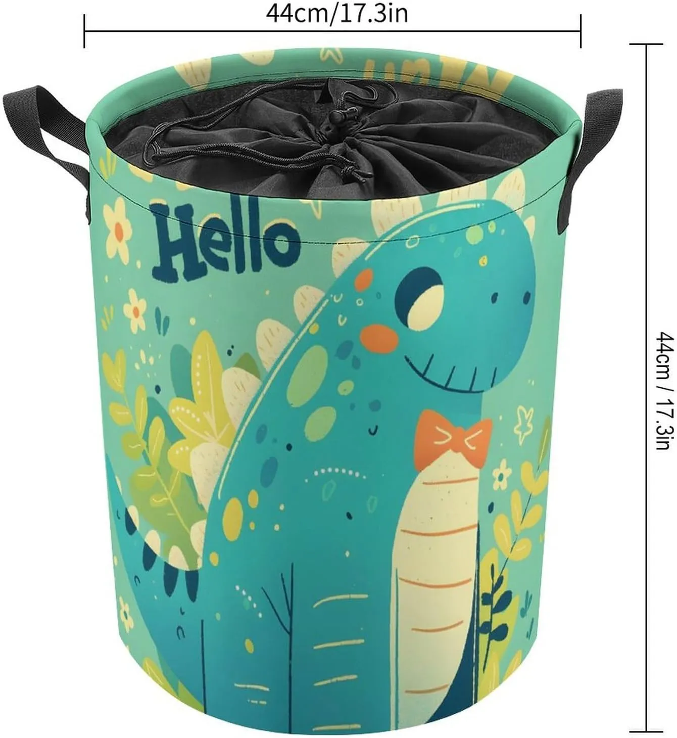 Laundry Hampers, Large Drawstring Laundry Bag, Removable Laundry Bags, Collapsible Storage Bin with Handles for Home Organization, Kids Room, Nursery Vertebrate