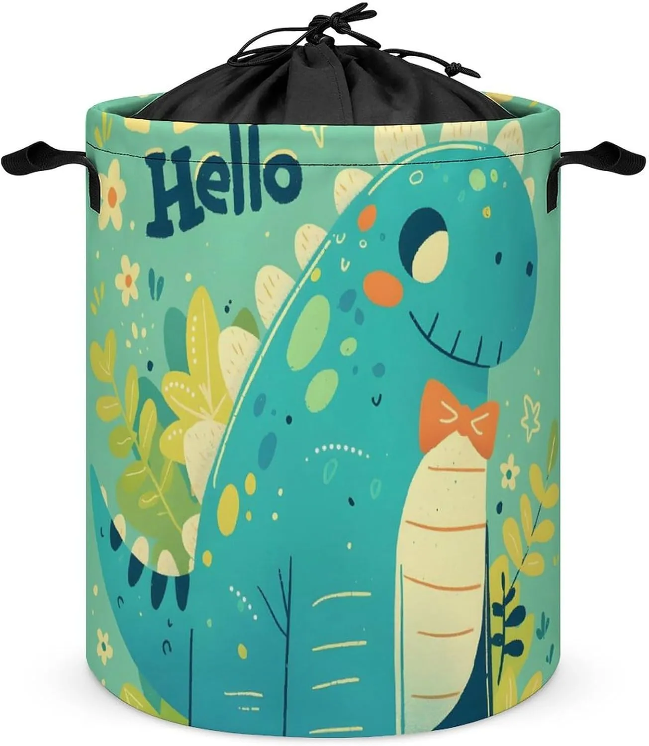 Laundry Hampers, Large Drawstring Laundry Bag, Removable Laundry Bags, Collapsible Storage Bin with Handles for Home Organization, Kids Room, Nursery Vertebrate