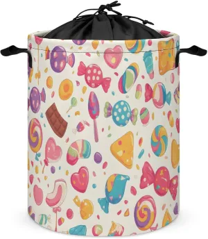Laundry Hampers, Large Drawstring Laundry Bag, Removable Laundry Bags, Collapsible Storage Bin with Handles for Home Organization, Kids Room, Nursery Visual Arts