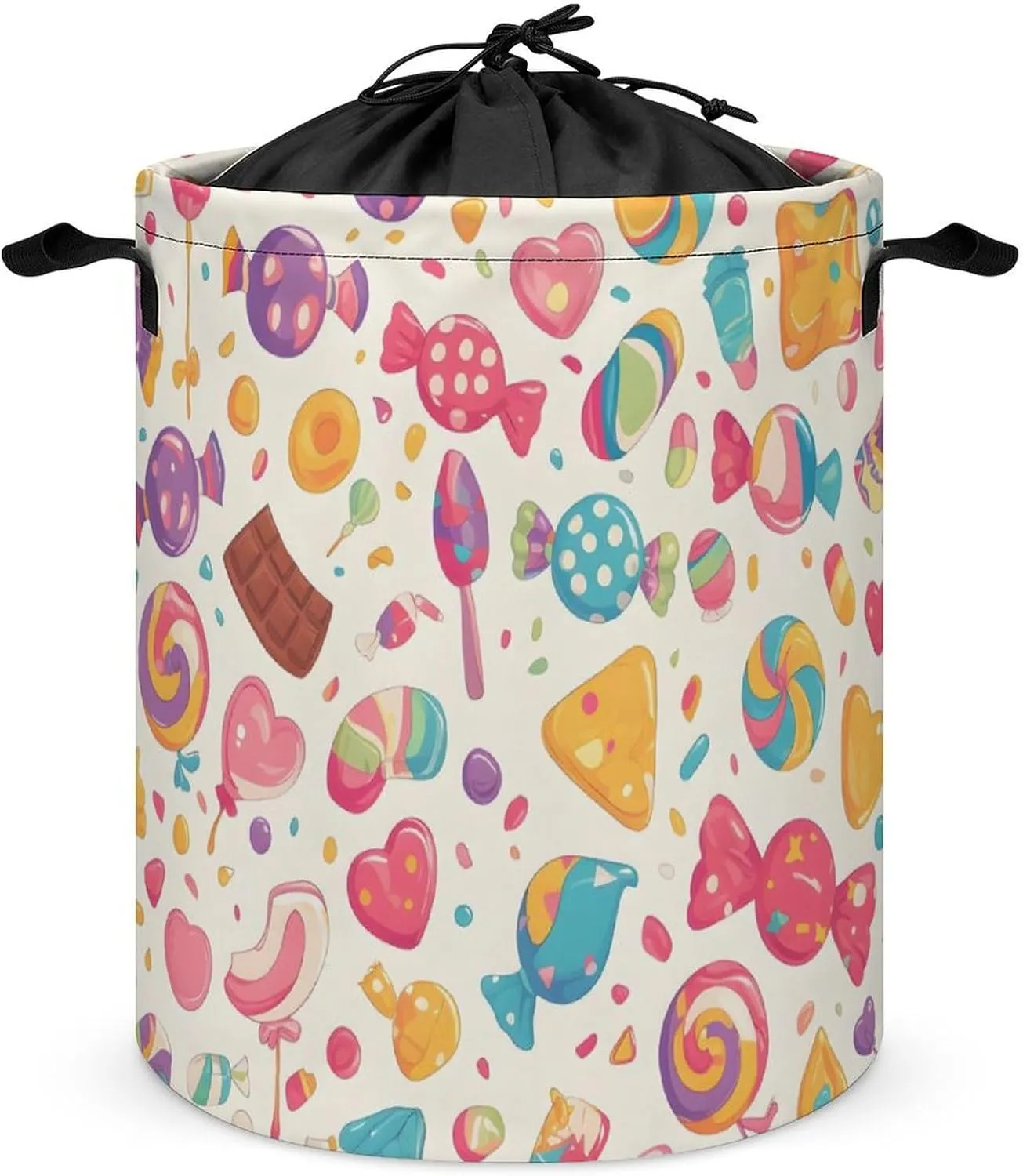 Laundry Hampers, Large Drawstring Laundry Bag, Removable Laundry Bags, Collapsible Storage Bin with Handles for Home Organization, Kids Room, Nursery Visual Arts
