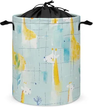 Laundry Hampers, Large Drawstring Laundry Bag, Removable Laundry Bags, Collapsible Storage Bin with Handles for Home Organization, Kids Room, Nursery World