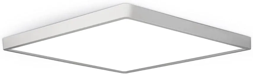 LED Flush Mount Ceiling Light Fixture, 6000K Cool White, 12inch 24W, 3200LM, Slim Flat Panel Lighting Fixture, Square Modern Ceiling Lamp for Bedroom, Kitchen, Living Room, Closet, Stairwell