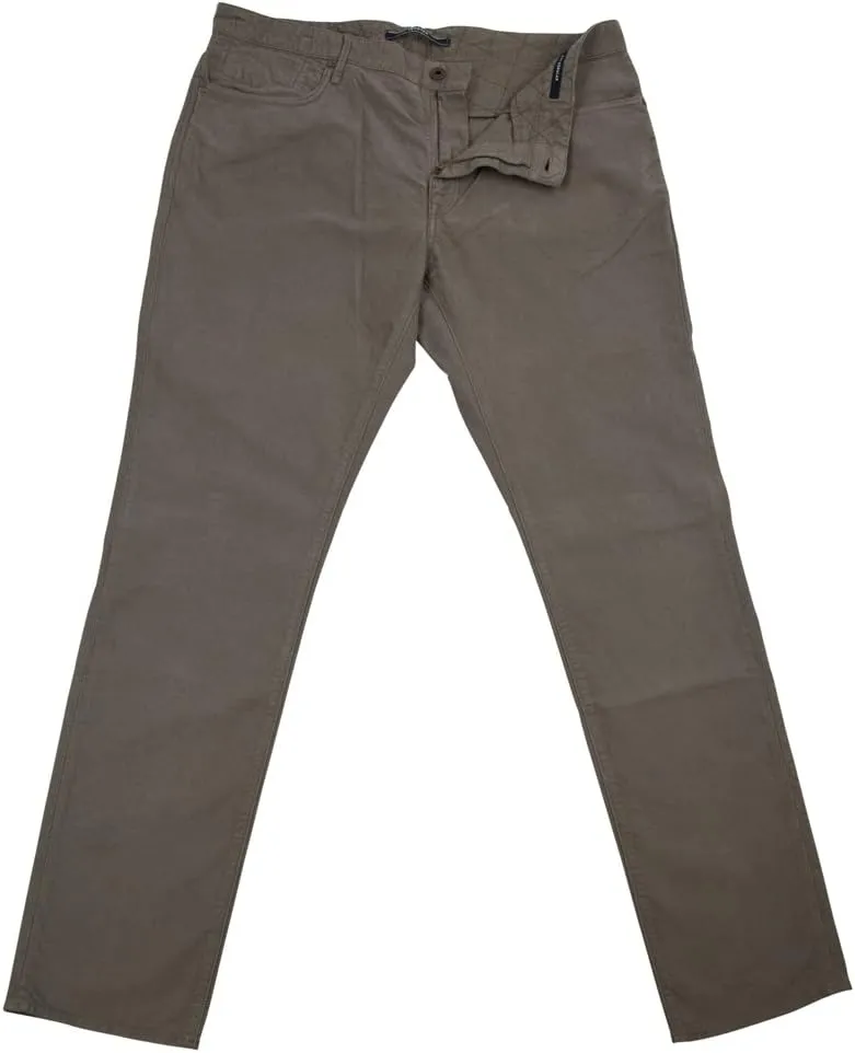 Light Brown Solid Pants - Slim