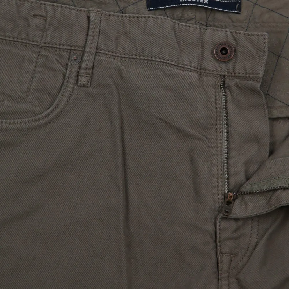 Light Brown Solid Pants - Slim