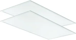 Lithonia Lighting CPX 2x4 LED Flat Panel Light, 2 ft. x 4 ft. LED Light Panel, Ceiling Lighting Fixture for Shop Lighting, 4000 Lumens, 4000K Cool White, Non-Dimming, Smooth Satin Lens, 2-Pack