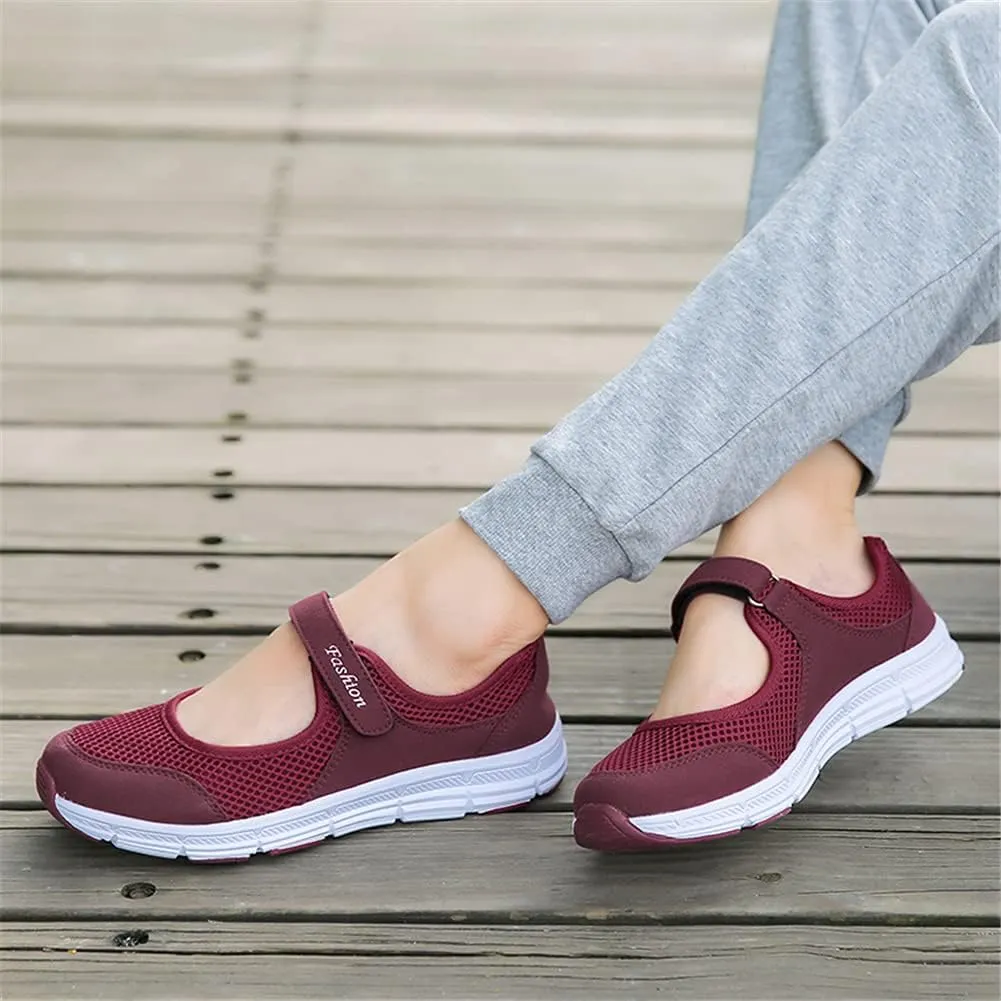 LLTMALL Women's Adjustable Mesh Sneakers Lightweight Mary Jane Shoes