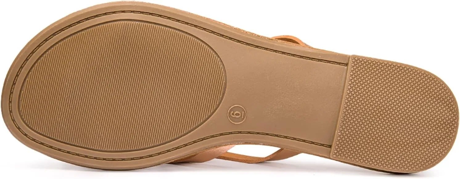 Luffymomo Women's Elastic Strap Flat Sandals Casual Summer Open Toe Sandal