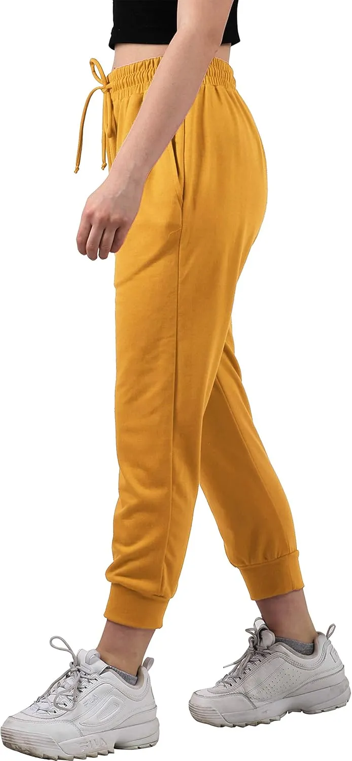 Ma Croix Women's Light Weight Drawstring Training Sport Jogger Pants French Terry Cotton Blend Casual Sweatpants