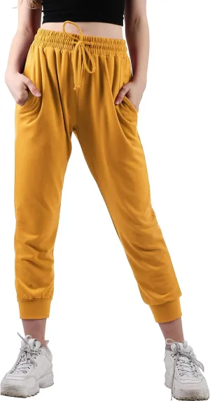 Ma Croix Women's Light Weight Drawstring Training Sport Jogger Pants French Terry Cotton Blend Casual Sweatpants
