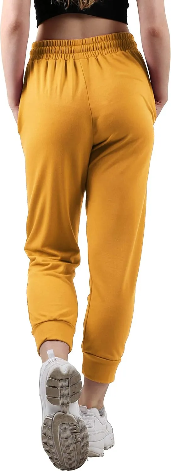 Ma Croix Women's Light Weight Drawstring Training Sport Jogger Pants French Terry Cotton Blend Casual Sweatpants