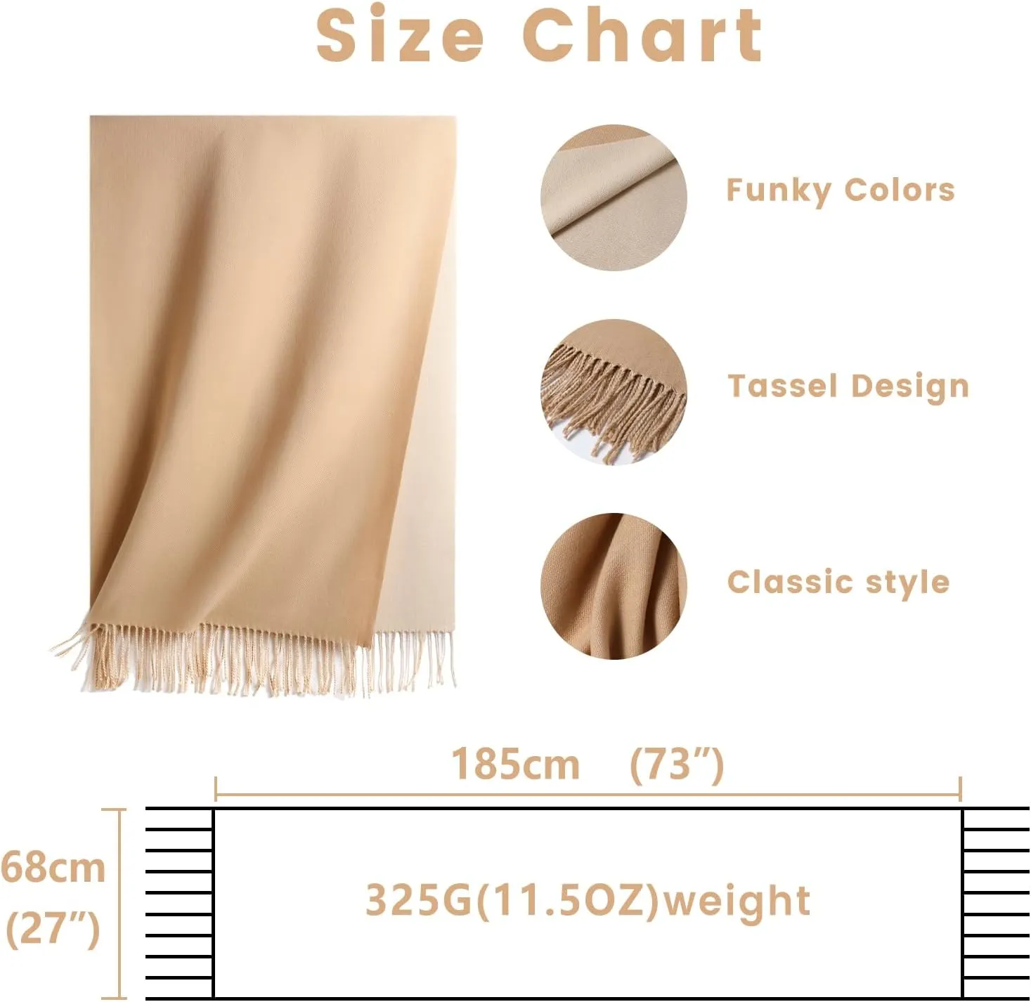 maamgic Womens Scarf Large Pashmina Shawls and Wraps Light Blanket Scarf for Evening Dress Warm Daily Travel Office